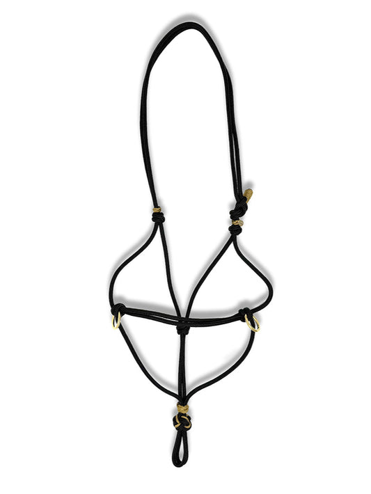 Onyx Gold Knotenhalfter – verstellbar